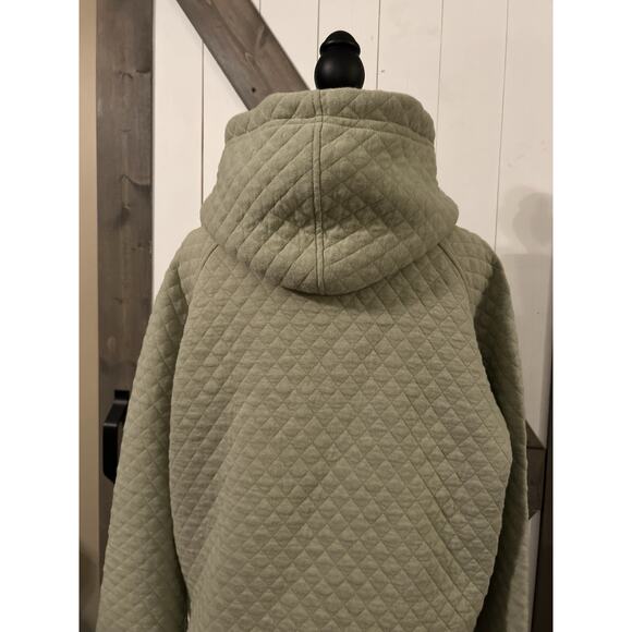 Kimes Ranch Women’s Quilted Green Hoodie Size Medium Western Drawstring Sage - Picture 7 of 9